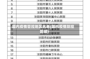 国内疫情管控地区名单(国内疫情防控区域)