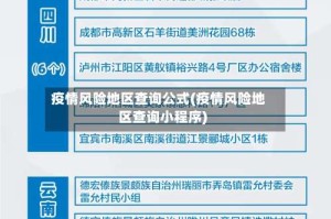 疫情风险地区查询公式(疫情风险地区查询小程序)