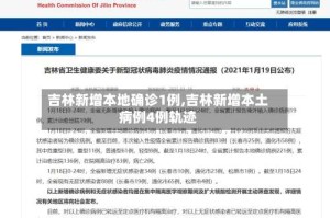 吉林新增本地确诊1例,吉林新增本土病例4例轨迹