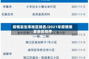 疫情发生率地区排名/2021年疫情爆发地区顺序