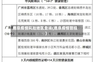 鹿泉疫情风险地区查询(鹿泉疫情管控)