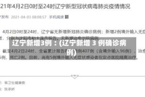 辽宁新增3例︰(辽宁新增 3 例确诊病例)