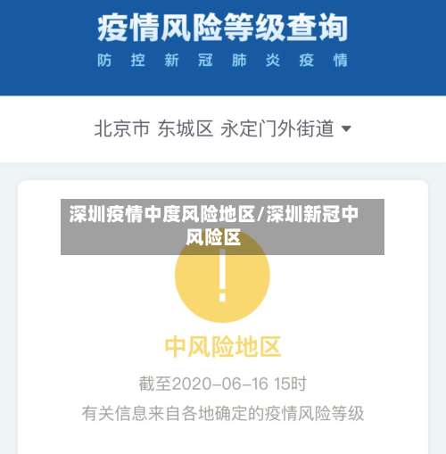 深圳疫情中度风险地区/深圳新冠中风险区-第1张图片