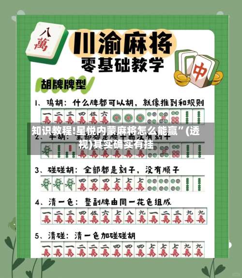 知识教程!星悦内蒙麻将怎么能赢”(透视)其实确实有挂-第1张图片