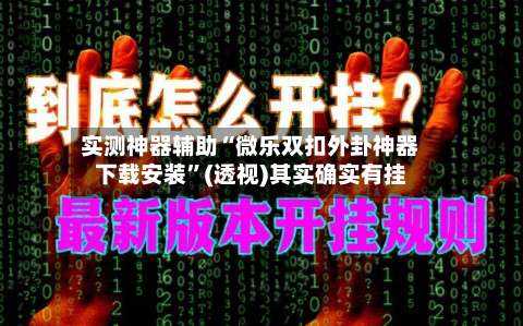 实测神器辅助“微乐双扣外卦神器下载安装	”(透视)其实确实有挂-第2张图片