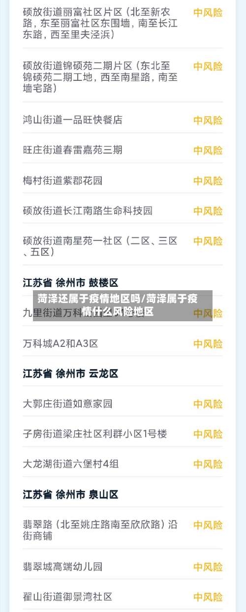 菏泽还属于疫情地区吗/菏泽属于疫情什么风险地区-第2张图片