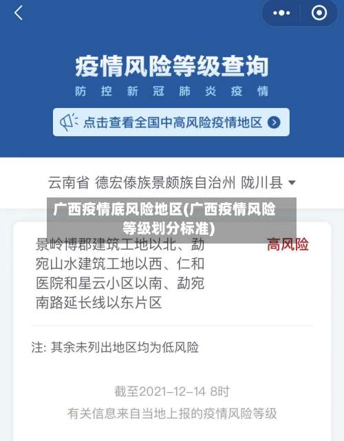 广西疫情底风险地区(广西疫情风险等级划分标准)-第1张图片