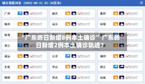 “广东昨日新增8例本土确诊” 广东昨日新增2例本土确诊轨迹？-第3张图片