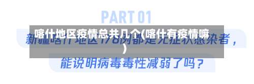 喀什地区疫情总共几个(喀什有疫情嘛)-第1张图片